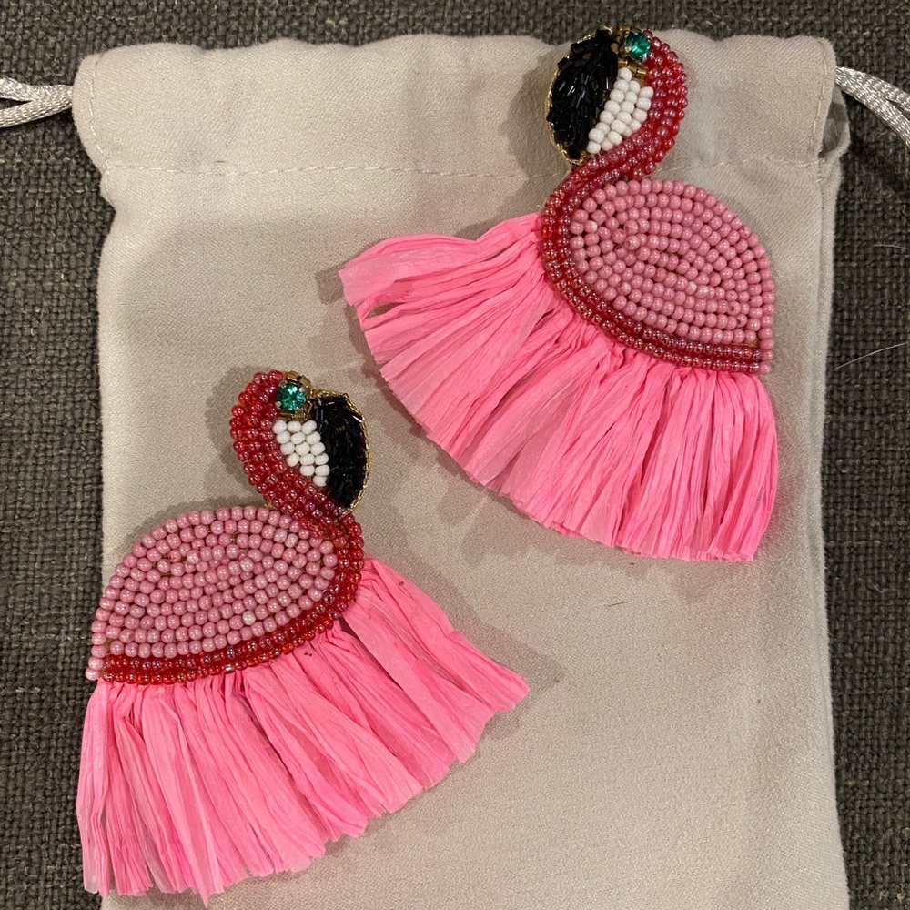 Flamingo earrings!
